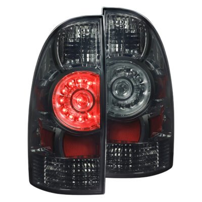 Fits 2005-2015 Toyota Tacoma LED Tail Lights (Chrome Housing/Smoked Lens)