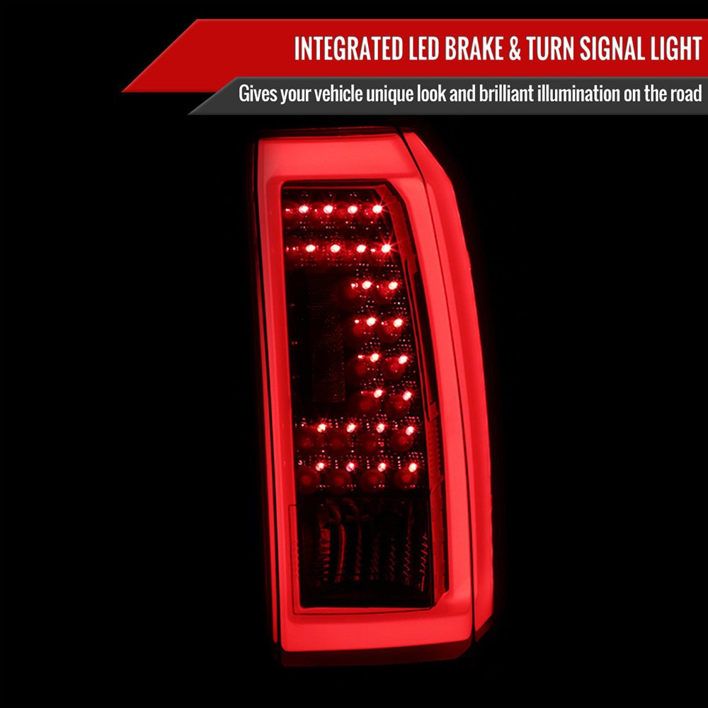 Fits 2015-2020 Chevrolet Tahoe/Suburban LS LT LTZ Premier LED Tail Lights (Glossy Black Housing/Smoked Lens) - Image 9