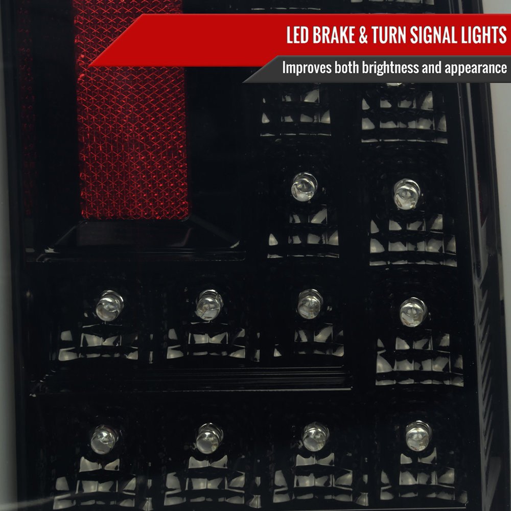 Fits 2015-2020 Chevrolet Tahoe/Suburban LS LT LTZ Premier LED Tail Lights (Glossy Black Housing/Smoked Lens) - Image 7