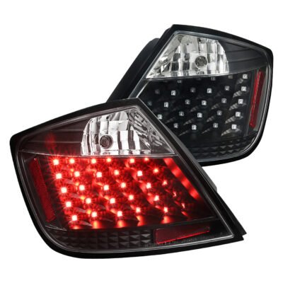 Fits 2004-2010 Scion tC V2 LED Tail Lights (Matte Black Housing/Clear Lens)