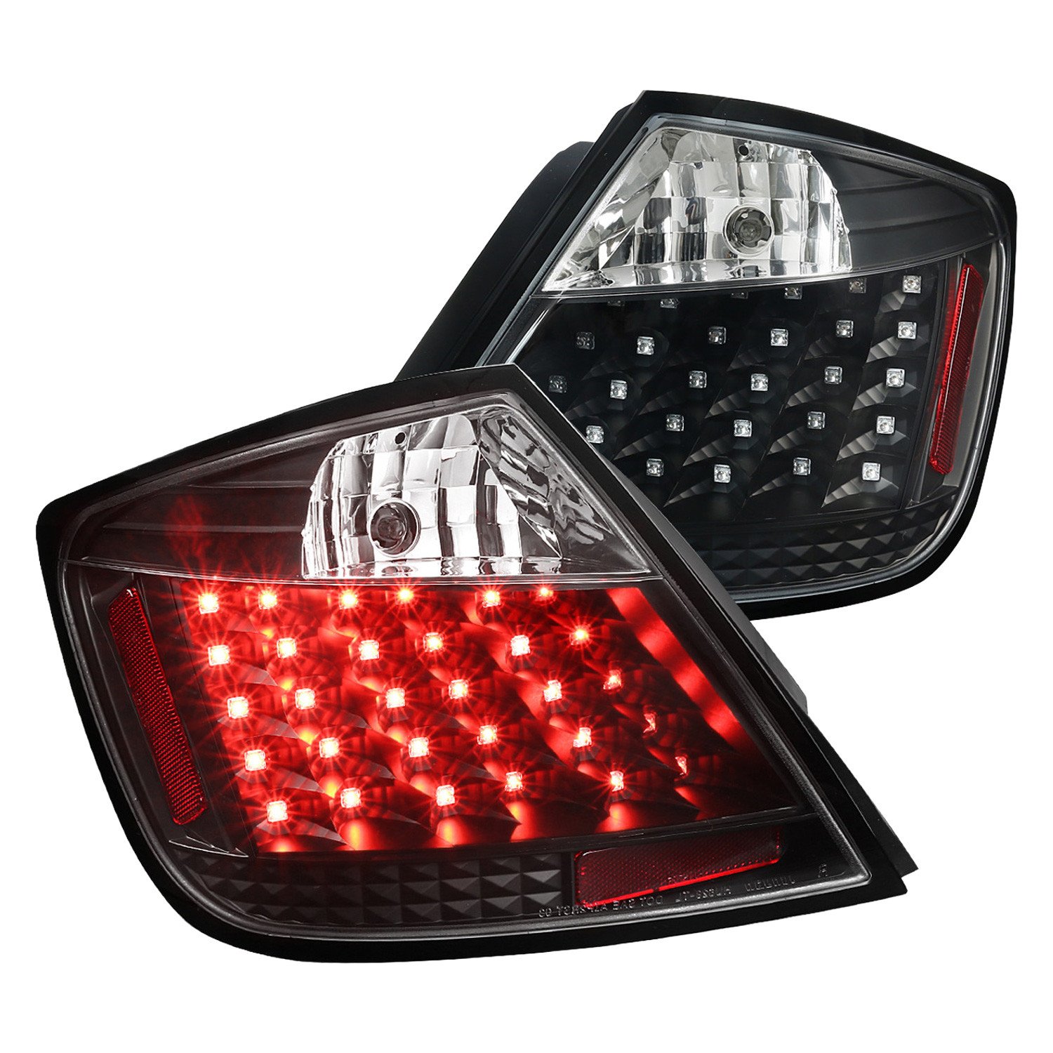 Fits 2004-2010 Scion tC V2 LED Tail Lights (Matte Black Housing/Clear Lens)