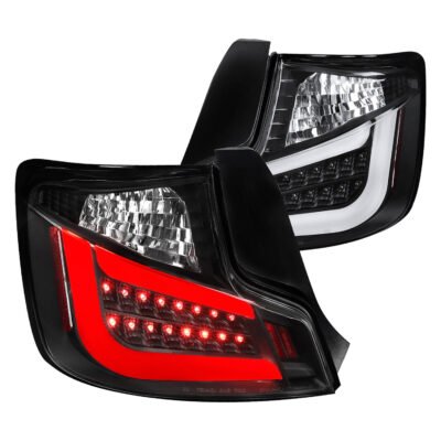 Fits 2011-2013 Scion tC V2 LED Tail Lights (Matte Black Housing/Clear Lens)