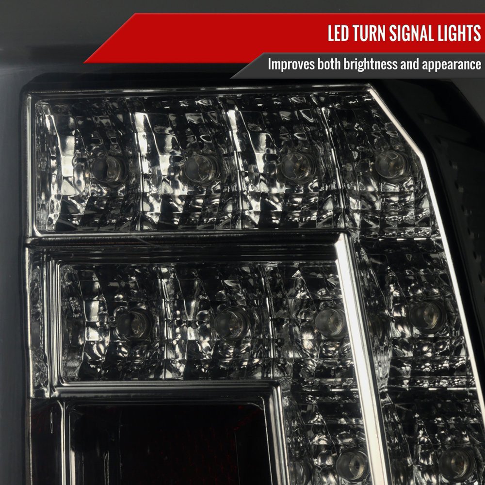Fits 2015-2020 GMC Yukon/Yukon XL Denali SLE/SLT LED Tail Lights (Glossy Black Housing/Smoked Lens) - Image 7