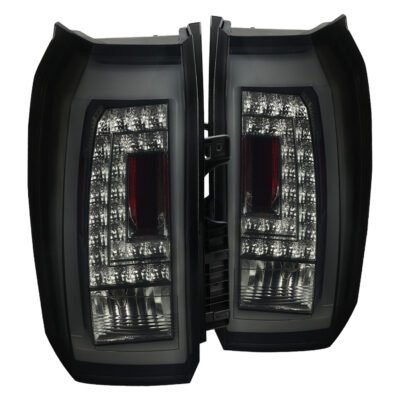 Fits 2015-2020 GMC Yukon/Yukon XL Denali SLE/SLT LED Tail Lights (Glossy Black Housing/Smoked Lens)