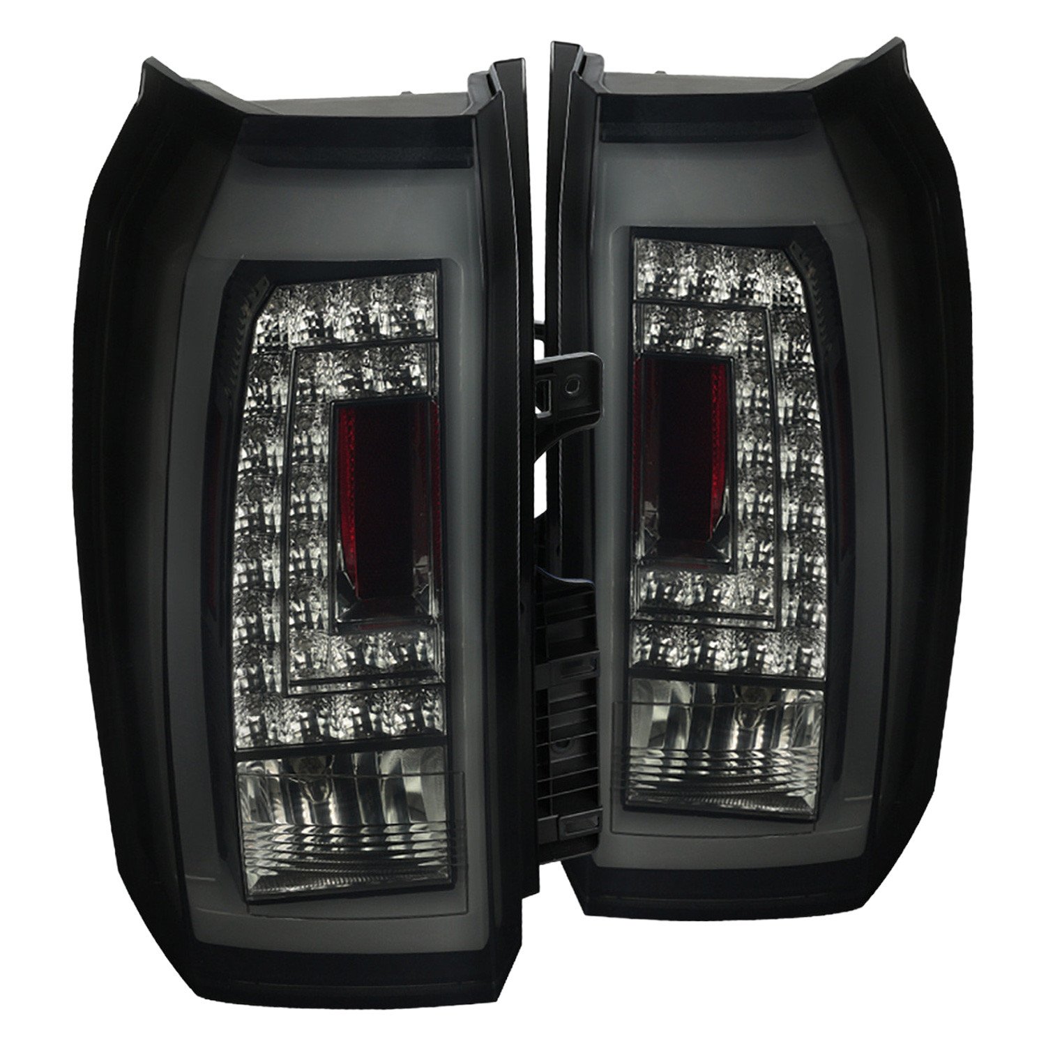 Fits 2015-2020 GMC Yukon/Yukon XL Denali SLE/SLT LED Tail Lights (Glossy Black Housing/Smoked Lens)