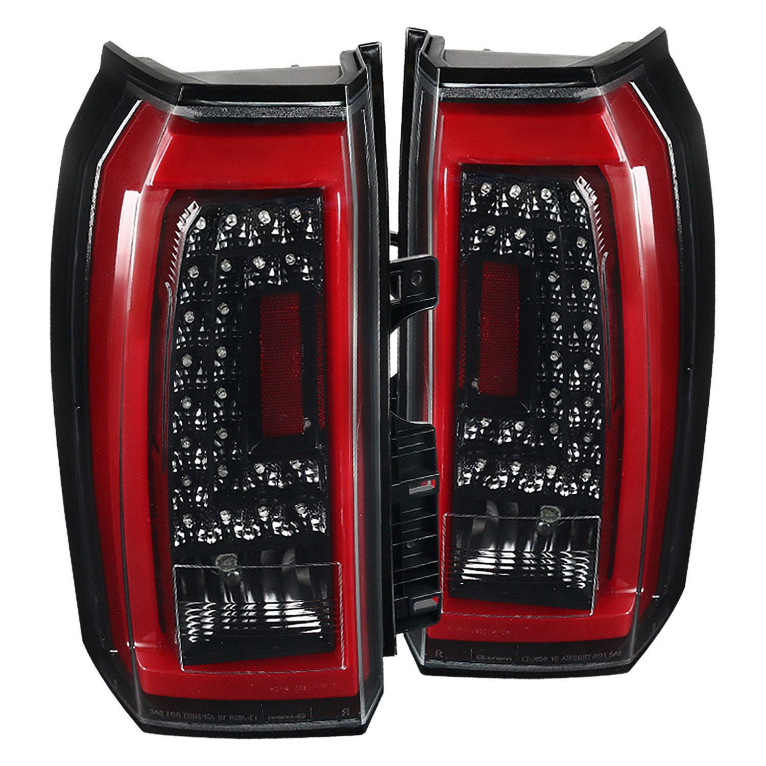 Fits 2015-2020 GMC Yukon/Yukon XL Denali SLE/SLT LED Tail Lights (Jet Black Housing/Clear Lens)
