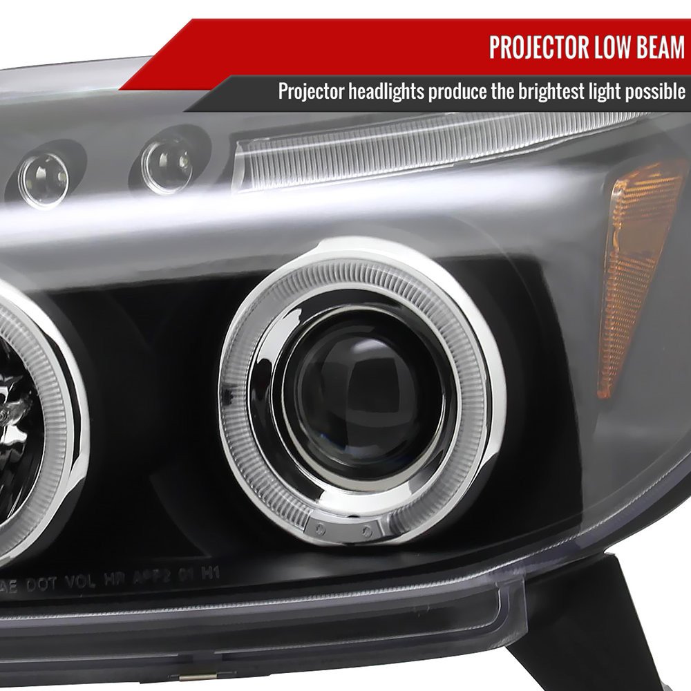 Fits 2003-2005 Toyota 4Runner Dual Halo Projector Headlights (Matte Black Housing/Clear Lens) - Image 9