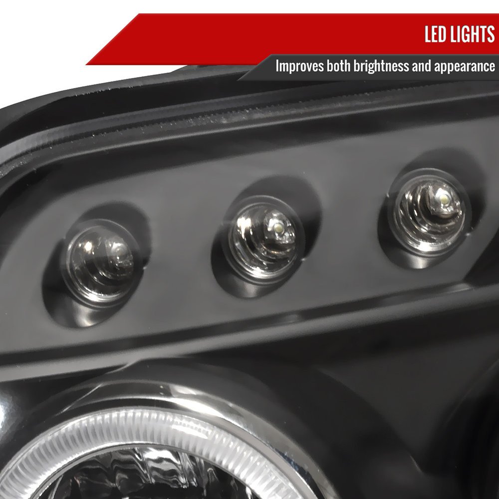Fits 2003-2005 Toyota 4Runner Dual Halo Projector Headlights (Matte Black Housing/Clear Lens) - Image 7