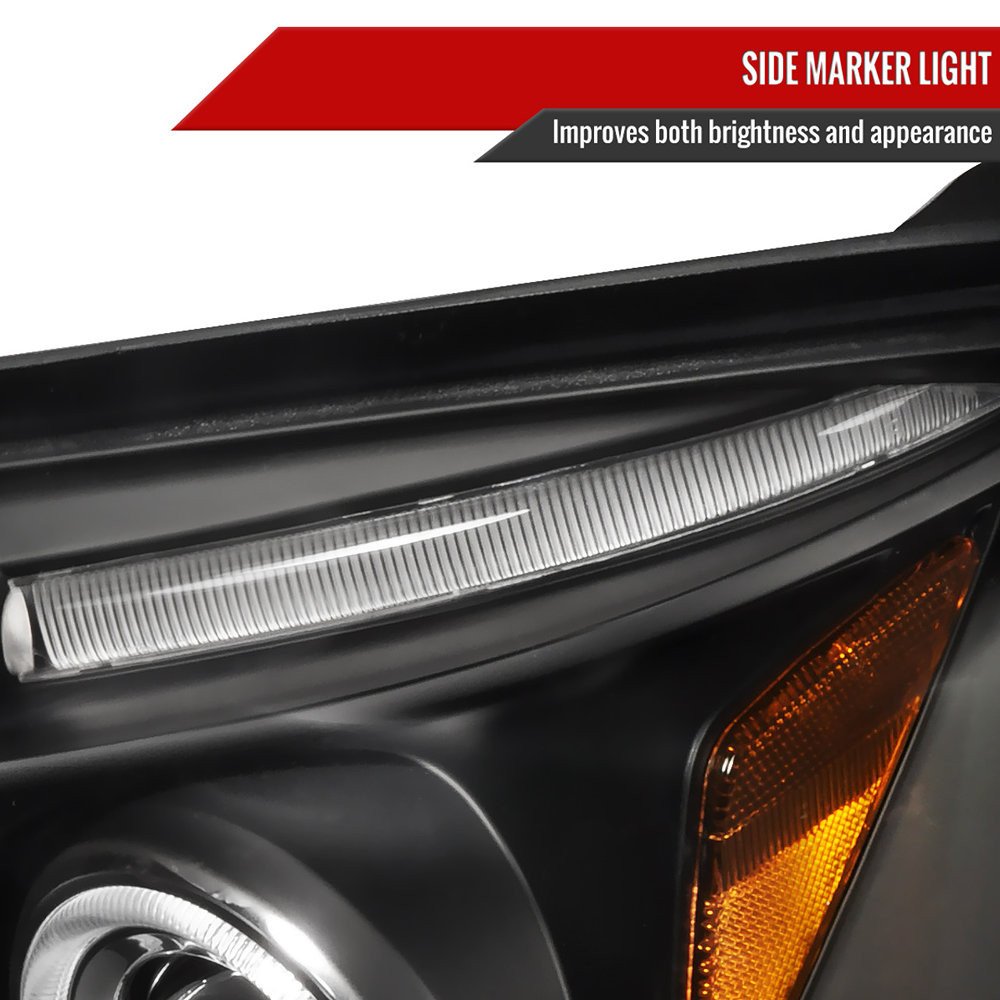 Fits 2003-2005 Toyota 4Runner Dual Halo Projector Headlights (Matte Black Housing/Clear Lens) - Image 6
