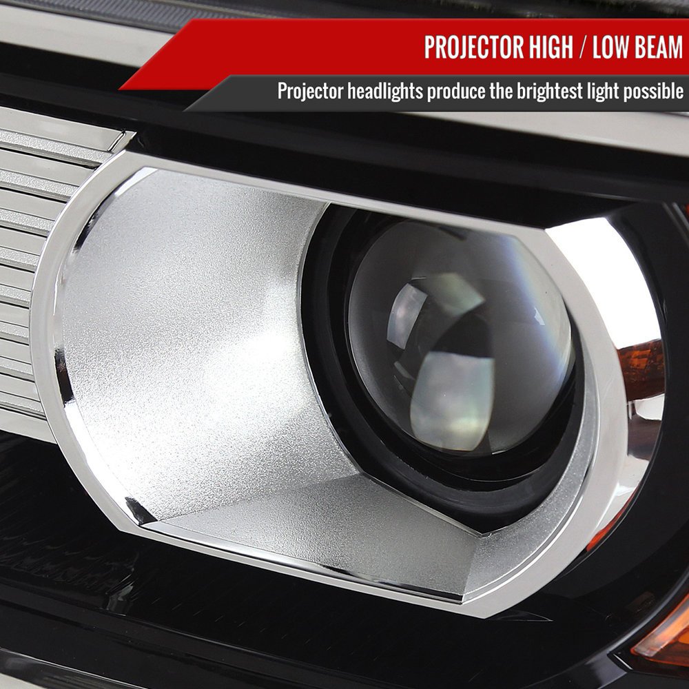 Fits 2014-2019 GMC Sierra LED Light Strip Projector Headlights (Chrome Housing/Clear Lens) - Image 7