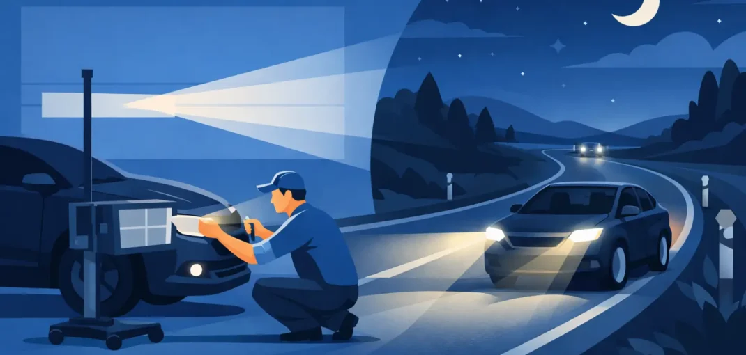 Headlight Aiming Procedure for Better Night Driving