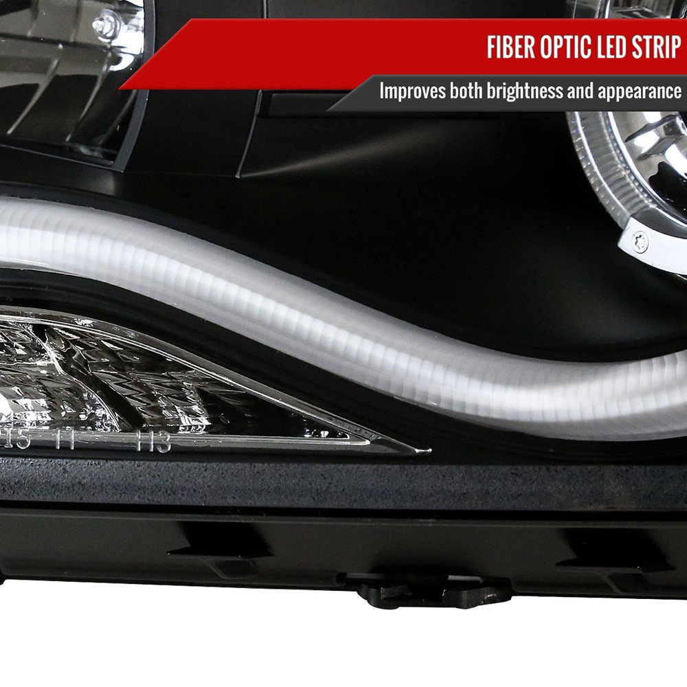 Fits 2011-2015 Chevrolet Cruze / 2016 Cruze Limited Halo Projector Headlights w/ LED Light Bar & LED Turn Signal Lights (Matte Black Housing/Clear Lens) - Image 7