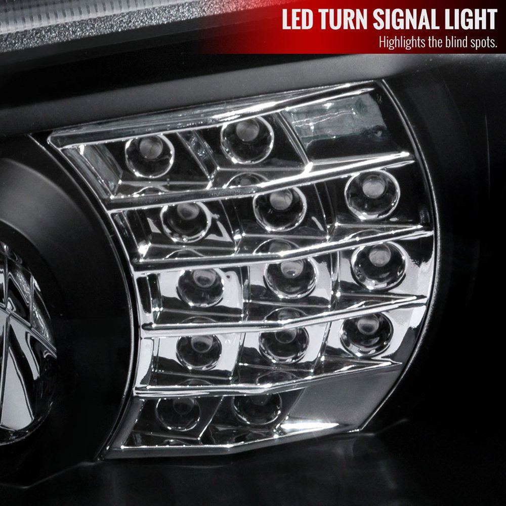 Fits 1999-2006 Volkswagen Golf Mk4 GTI/R32 Cabrio Projector Headlights w/ R8 Style LED Light Strip & LED Turn Signal Lights (Matte Black Housing/Clear Lens) - Image 4