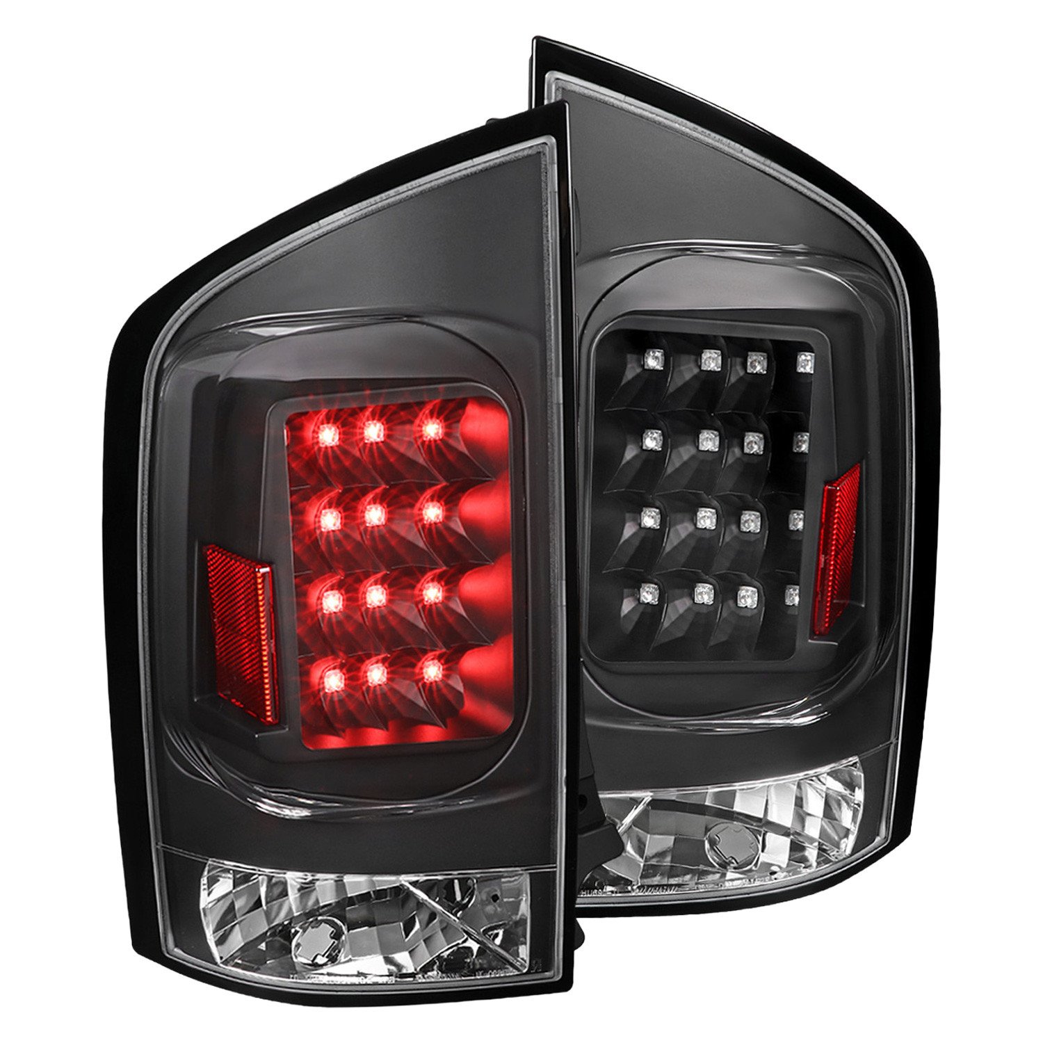 Fits 2005-2015 Nissan Armada V2 LED Tail Lights (Matte Black Housing/Clear Lens)