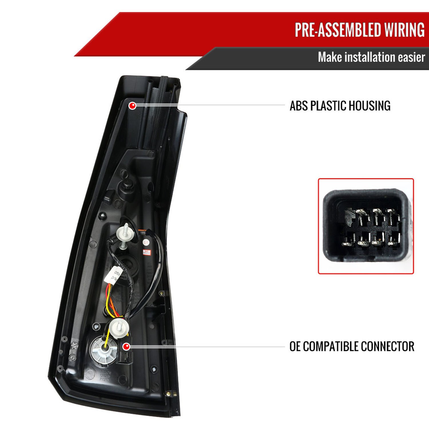 Fits 2003-2007 Cadillac CTS LED Tail Lights (Chrome Housing/Smoked Lens) - Image 3