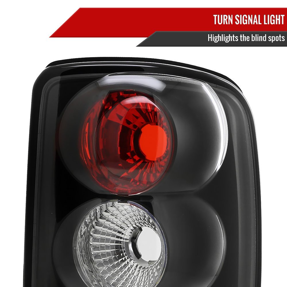 Fits 2000-2006 Chevrolet GMC Suburban/Tahoe/Yukon Tail Lights (Matte Black Housing/Clear Lens) - Image 8