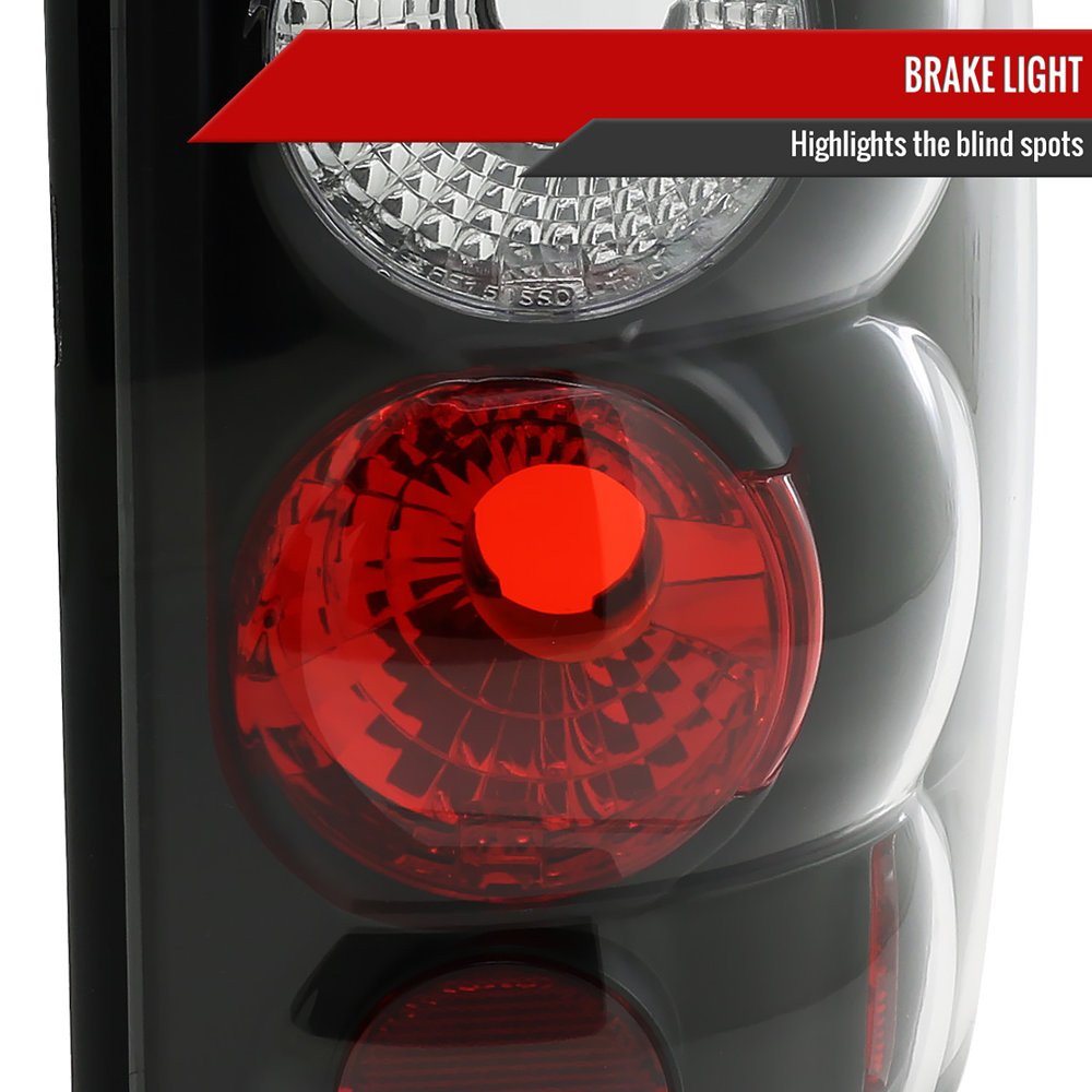 Fits 2000-2006 Chevrolet GMC Suburban/Tahoe/Yukon Tail Lights (Matte Black Housing/Clear Lens) - Image 6