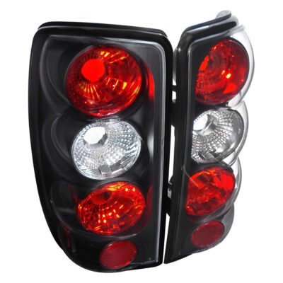 Fits 2000-2006 Chevrolet GMC Suburban/Tahoe/Yukon Tail Lights (Matte Black Housing/Clear Lens)