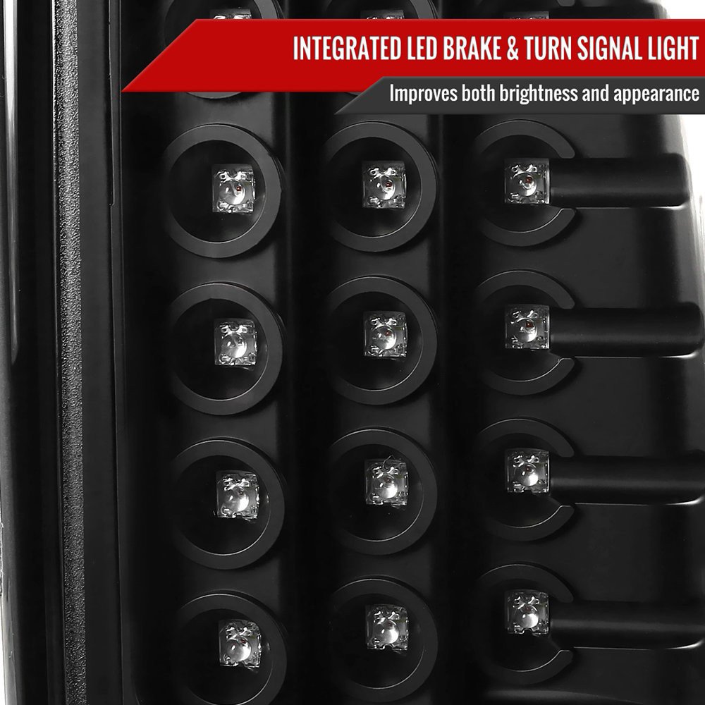 Fits 2000-2006 Chevrolet Suburban/Tahoe GMC Yukon/Yukon XL LED Tail Lights (Matte Black Housing/Clear Lens) - Image 6