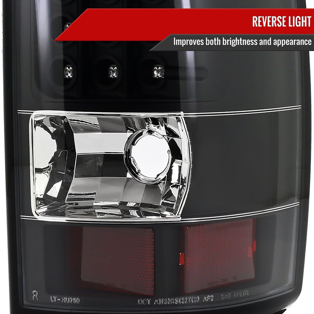 Fits 2000-2006 Chevrolet Suburban/Tahoe GMC Yukon/Yukon XL LED Tail Lights (Matte Black Housing/Clear Lens) - Image 5