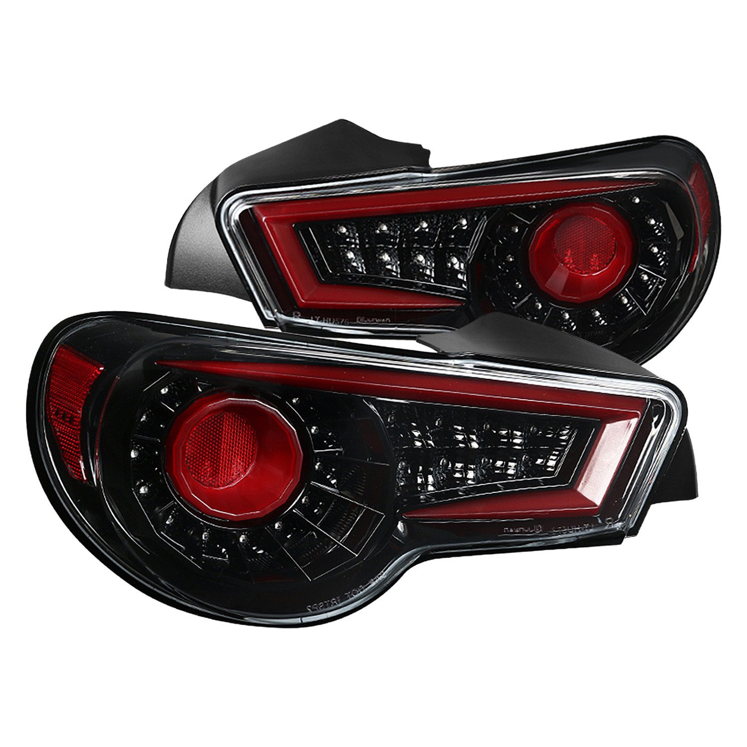 Fits 2012-2016 Scion FRS/ Subaru BRZ/ Toyota 86 Sequential LED Tail Lights (Jet Black Housing/Clear Lens)