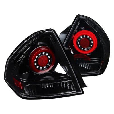 Fits 2006-2013 Chevrolet Impala/ 2014-2016 Impala Limited LED Tail Lights (Jet Black Housing/Clear Lens)