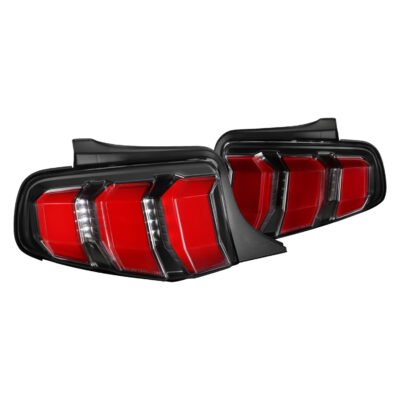 Fits 2010-2012 Ford Mustang Sequential LED Tail Lights (Satin Black)