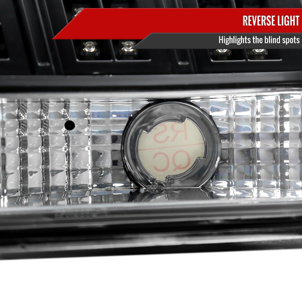 Fits 1999-2004 Ford Mustang Sequential LED Tail Lights - RS (Matte Black Housing/Clear Lens) - Image 5