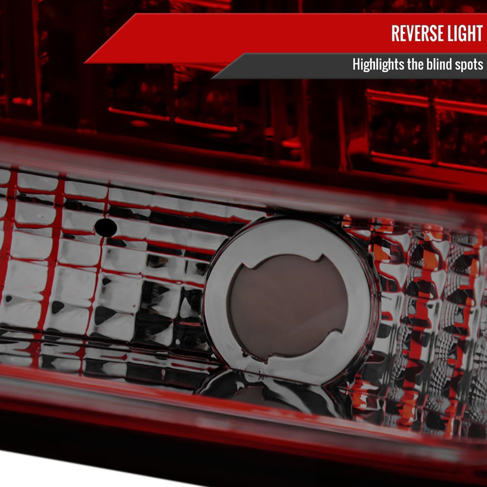 Fits 1999-2004 Ford Mustang Sequential LED Tail Lights - RS (Chrome Housing/Red Smoked Lens) - Image 4