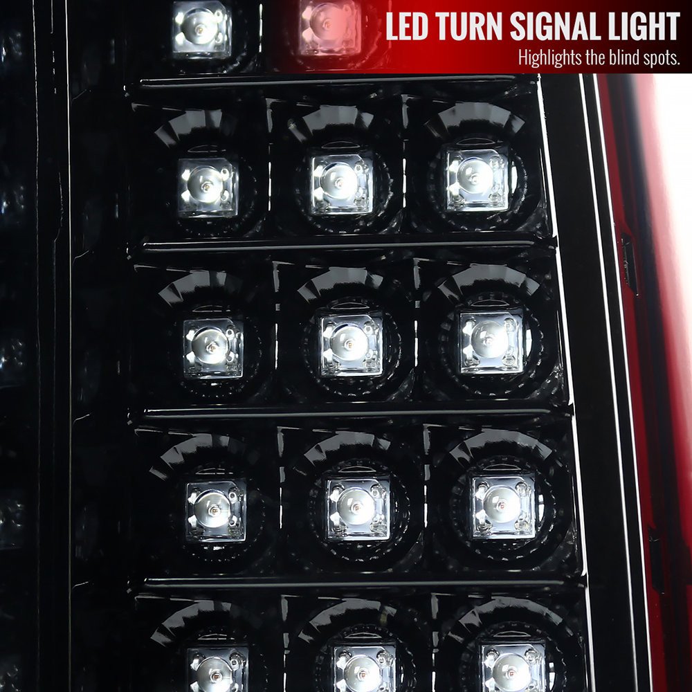 Fits 2014-2018 GMC Sierra 1500/2500HD/3500HD LED Tail Lights (Jet Black Housing/Clear Lens) - Image 9