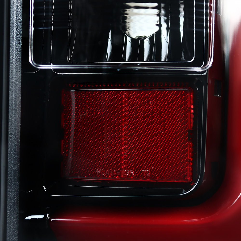 Fits 2014-2018 GMC Sierra 1500/2500HD/3500HD LED Tail Lights (Jet Black Housing/Clear Lens) - Image 7