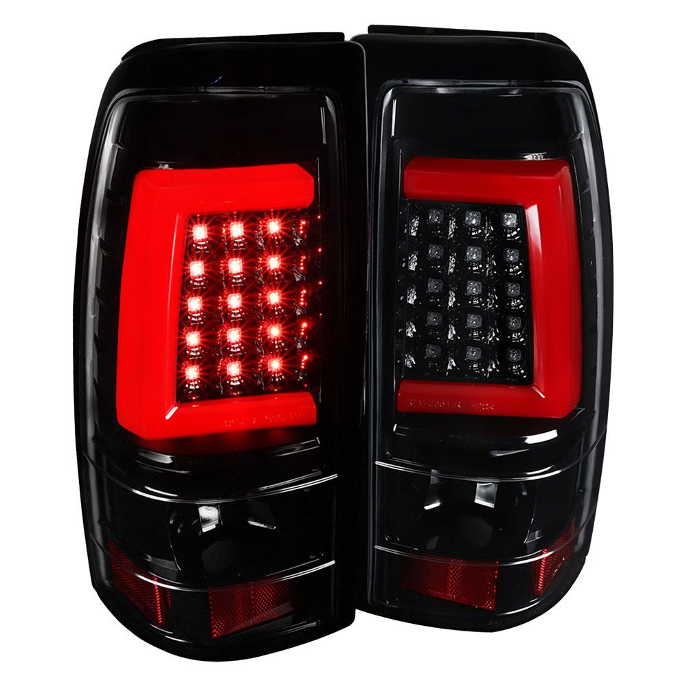 Fits 1999-2002 Chevrolet Silverado/ 1999-2006 GMC Sierra LED Tail Lights - G2 (Jet Black Housing/Clear Lens)