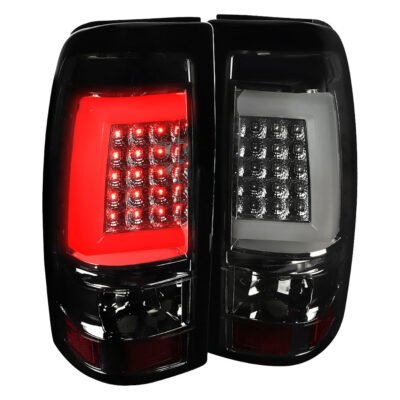 Fits 1999-2002 Chevrolet Silverado/ 1999-2006 GMC Sierra LED Tail Lights - G2 (Chrome Housing/Smoked Lens)