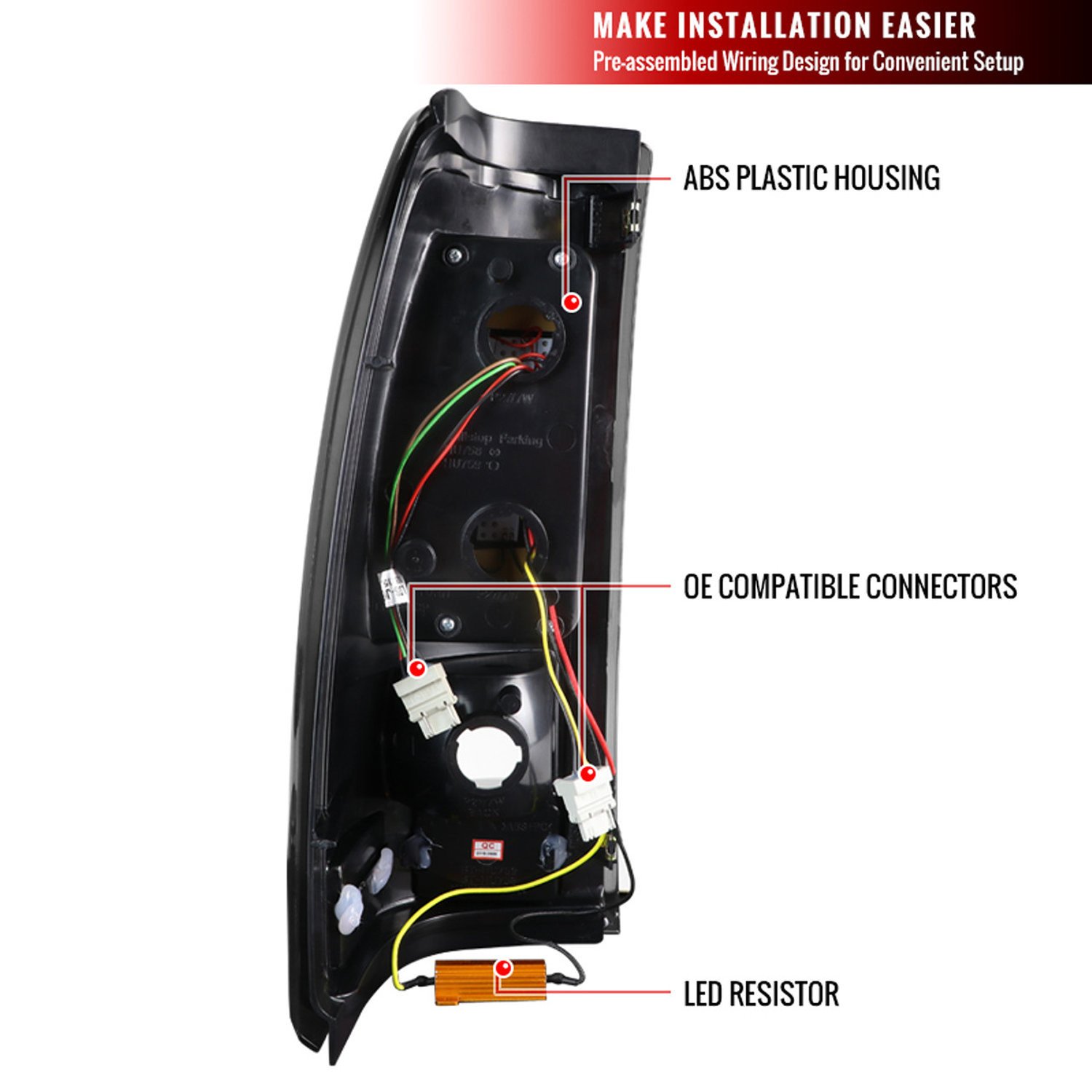 Fits 1999-2002 Chevrolet Silverado/ 1999-2006 GMC Sierra LED Tail Lights - G2 (Chrome Housing/Smoked Lens) - Image 3