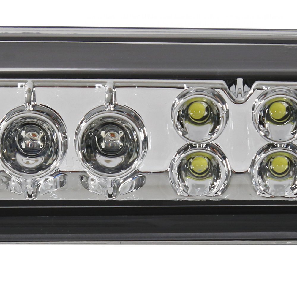 Fits 1999-2002 Chevrolet Silverado/1999-2006 GMC Sierra LED 3rd Brake Light - RS (Chrome Housing/Clear Lens) - Image 2