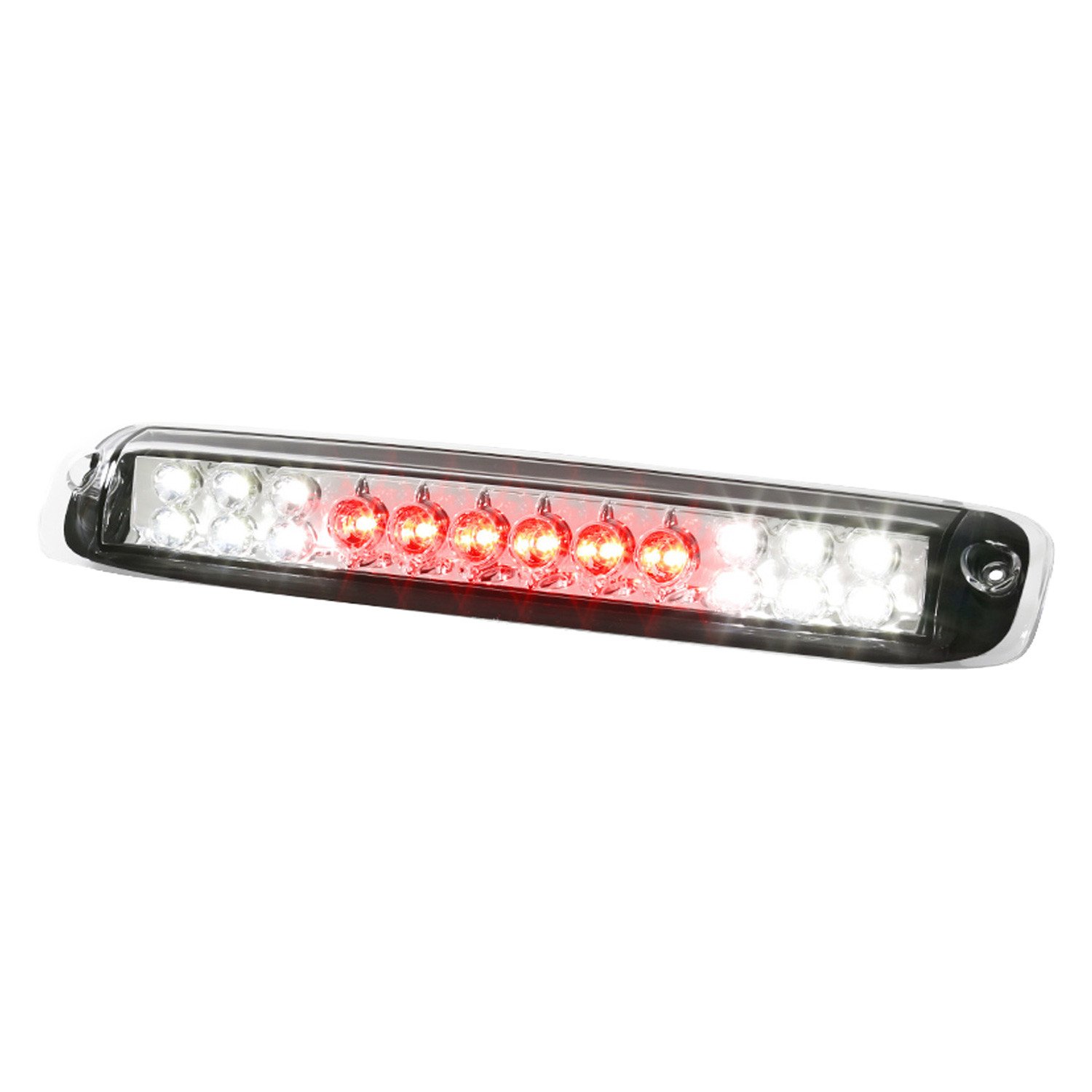 Fits 1999-2002 Chevrolet Silverado/1999-2006 GMC Sierra LED 3rd Brake Light - RS (Chrome Housing/Clear Lens)