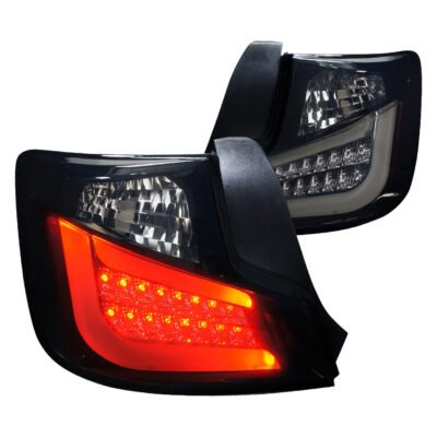Fits 2011-2013 Scion tC LED Tail Lights (Glossy Black Housing/Smoked Lens)