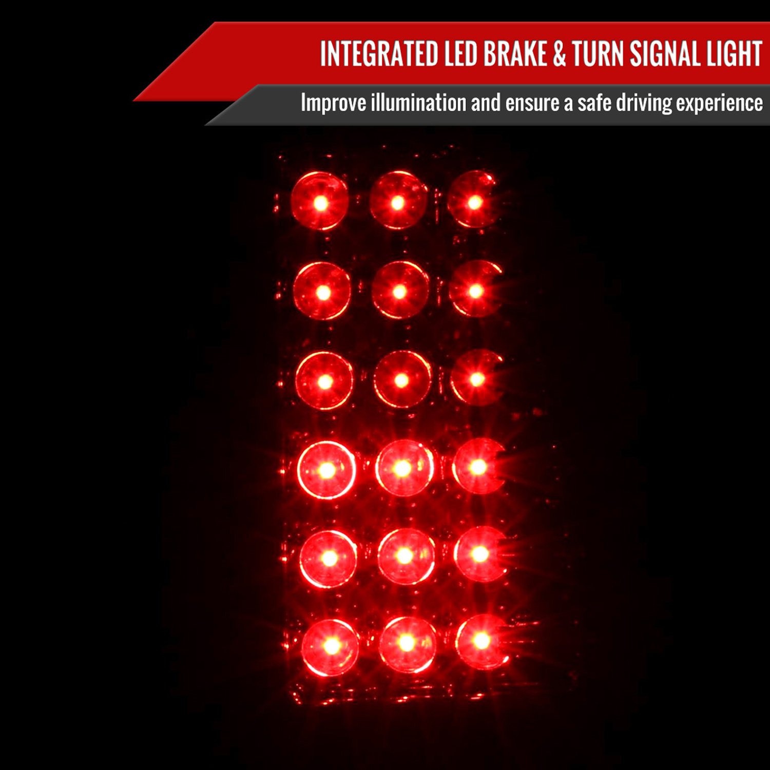 Fits 2004-2015 Nissan Titan LED Tail Lights (Chrome Housing/Red Clear Lens) - Image 7