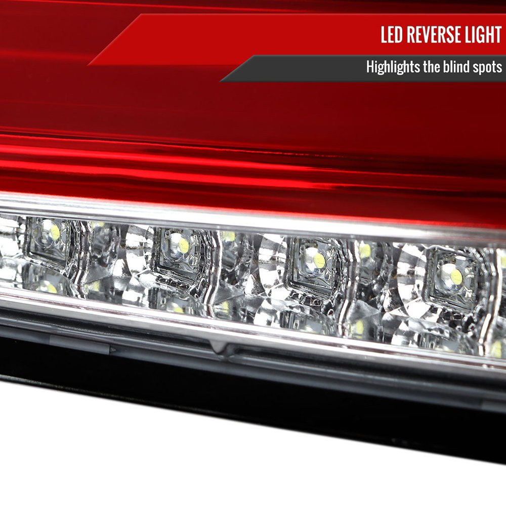 Fits 2015-2021 Subaru WRX Sequential White Bar LED Tail Lights (Chrome Housing/Red Lens) - Image 3