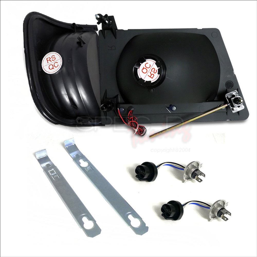 Fits 1992-2006 Ford Econoline E-Series LED Strip Factory Headlights and Corner Lights (Matte Black Housing/Clear Lens) - Image 2