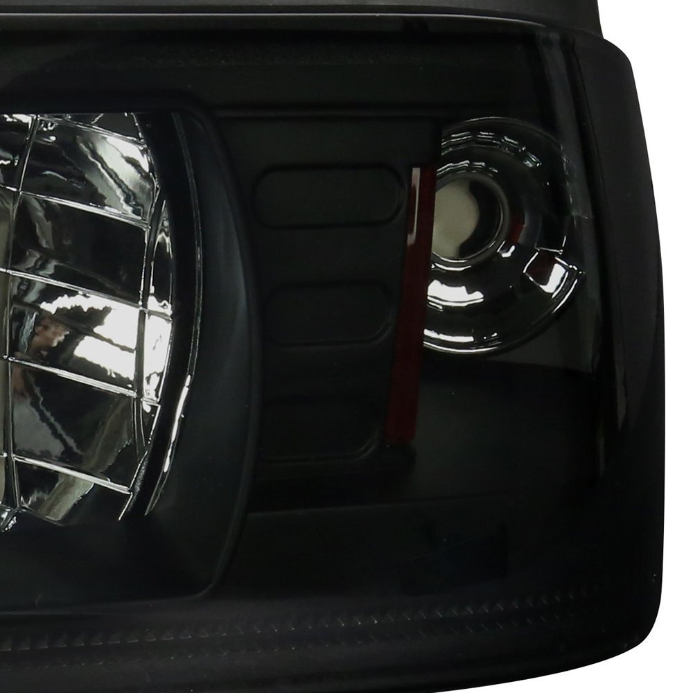 Fits 1987-1993 Ford Mustang Crystal Headlights (Chrome Housing/Smoked Lens) - Image 4