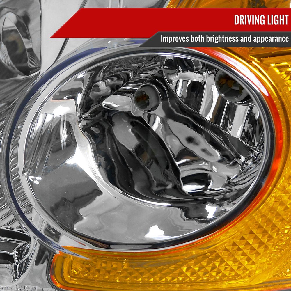 Fits 2001-2003 Honda Civic Factory Style Headlights (Chrome Housing/Clear Lens) - Image 7