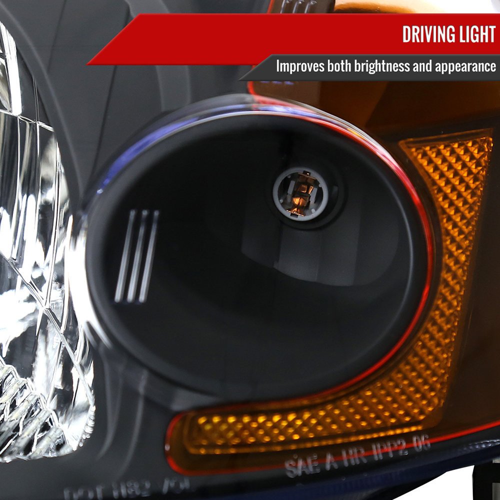 Fits 2001-2003 Honda Civic Factory Style Headlights (Matte Black Housing/Clear Lens) - Image 6