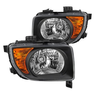 Fits 2003-2008 Honda Element Factory Style Headlights (Matte Black Housing/Clear Lens)