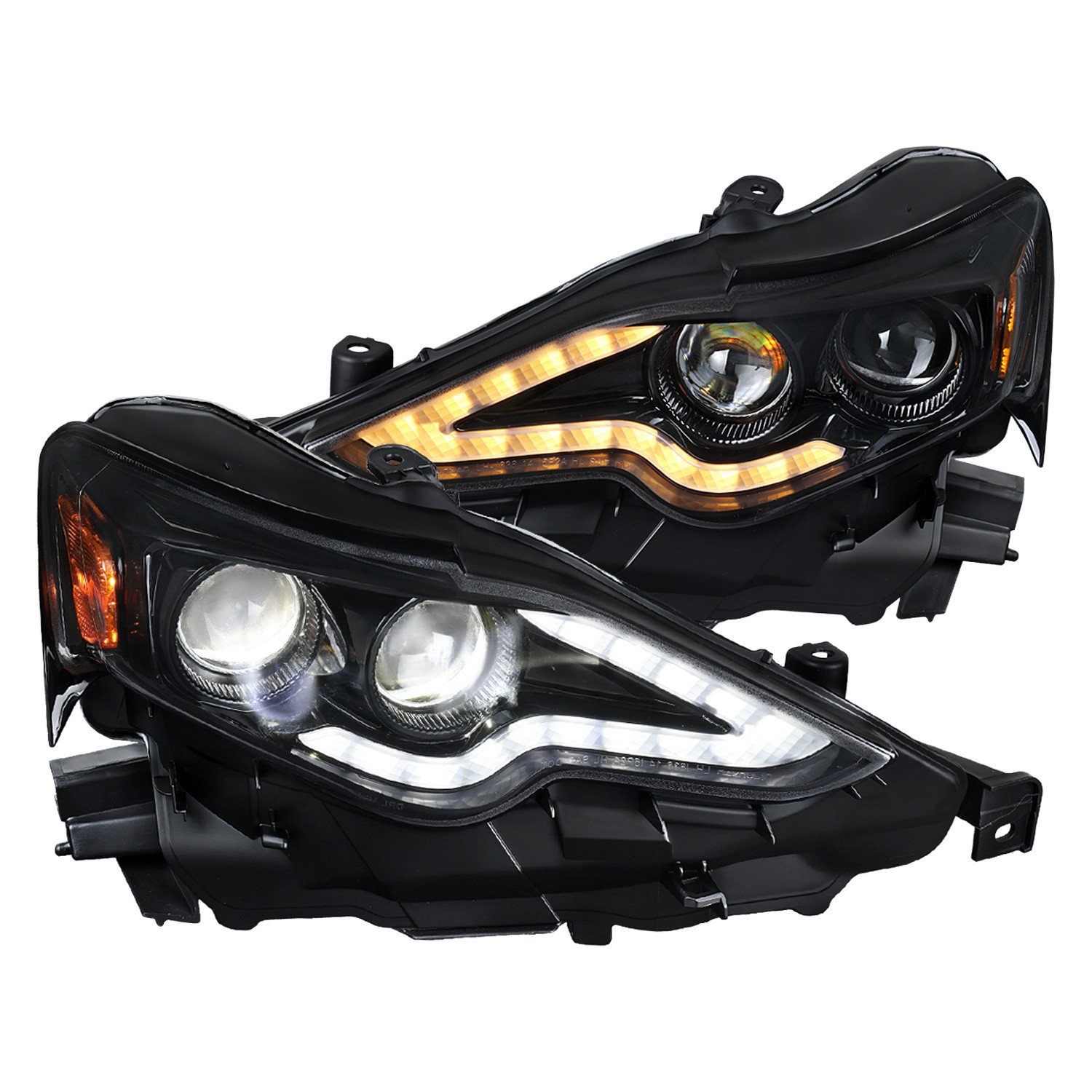 Fits 2014-2016 Lexus IS250 IS350 Full LED Project healight (Jet Black Housing / Clear lens)