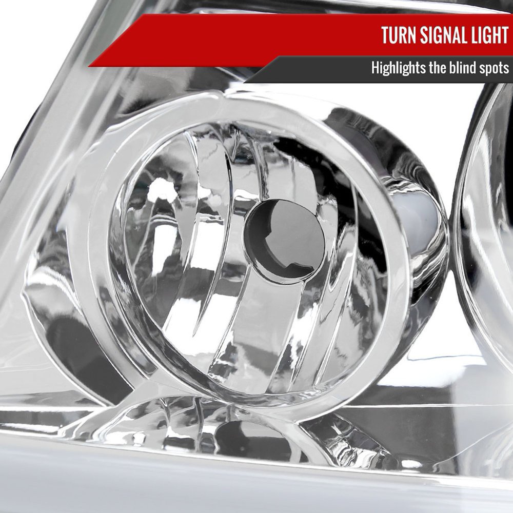 Fits 2004-2008 Ford F-150/ 2006-2008 Lincoln Mark LT Projector Style Headlights w/ LED Bar (Chrome Housing/Clear Lens) - Image 5