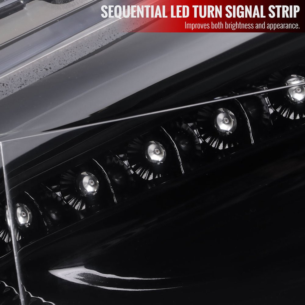 Fits 2015-2018 Ford Focus LED Sequential Signal Projector Headlights (Jet Black Housing/Clear Lens) - Image 5