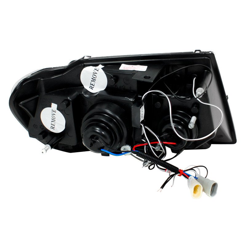 Fits 1999-2004 Jeep Grand Cherokee Dual Halo Projector Headlights (Glossy Black Housing/Smoked Lens) - Image 4