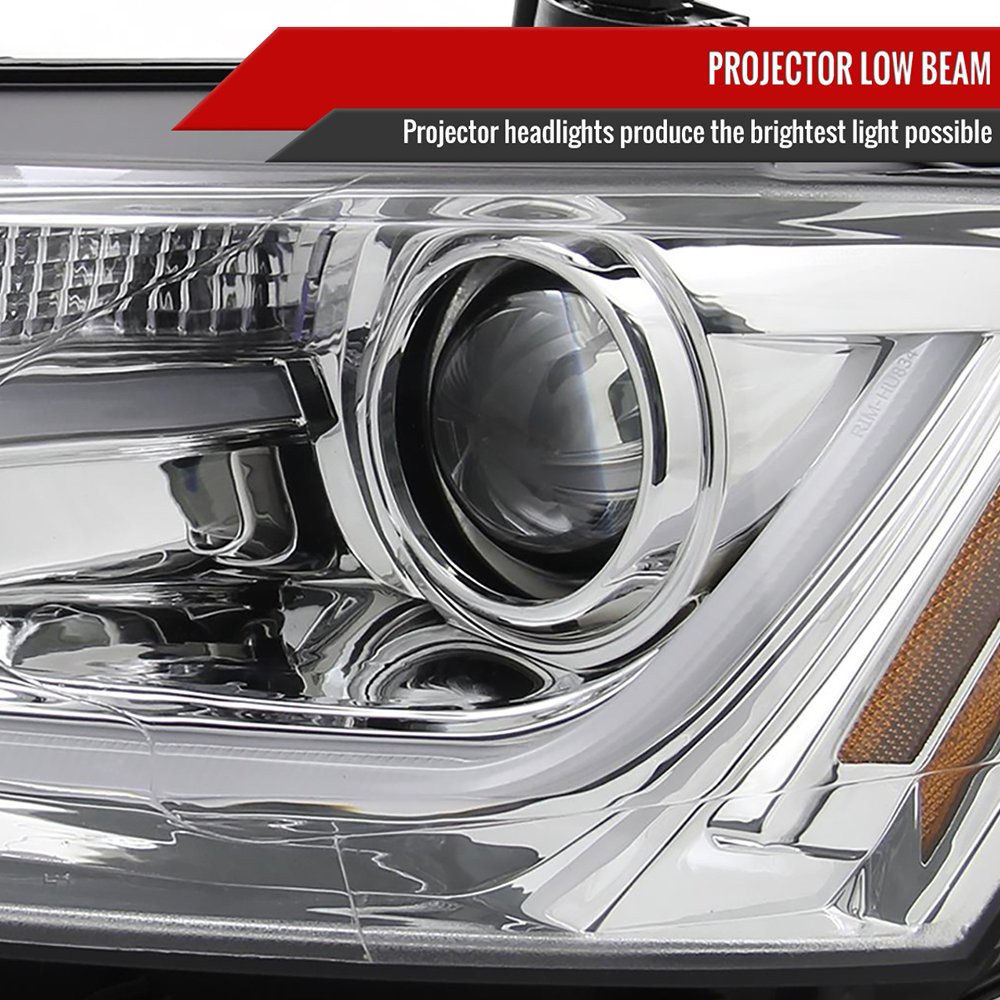 Fits 2011-2018 Volkswagen Jetta MK6 LED Bar Projector Headlights (Chrome Housing/Clear Lens) - Image 8