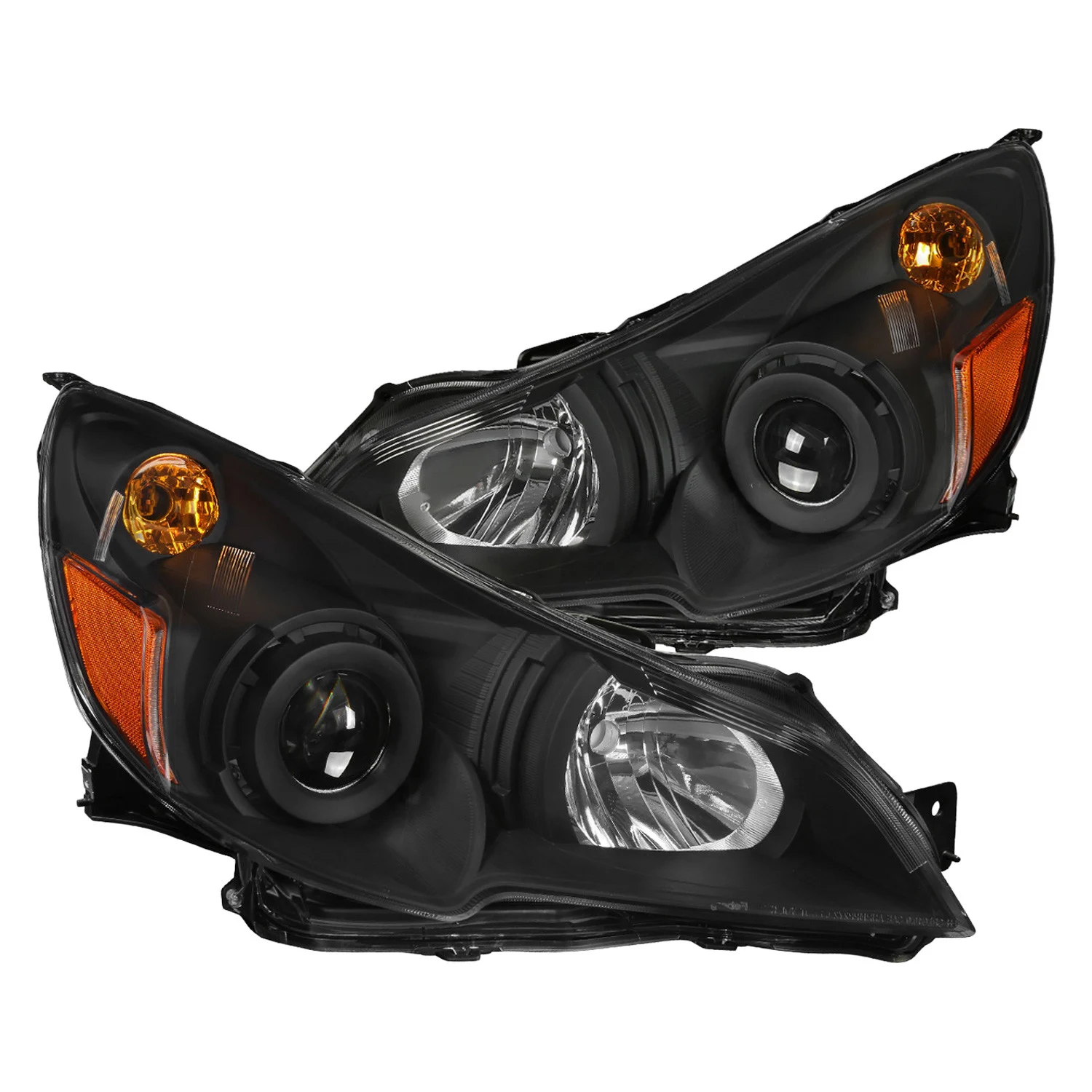 Fits 2010-2014 Subaru Legacy/Outback Projector Headlights (Matte Black Housing/Clear Lens)